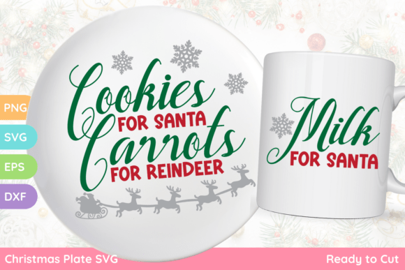 Christmas Cookie and Cup Set: Perfect for Festive Crafts Graphics