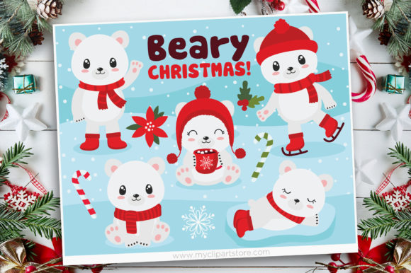Christmas Polar Bears: A Charming Addition to Your Holiday Embroidery