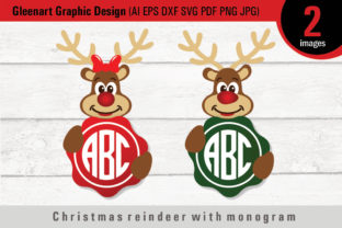 Christmas Reindeer with Monogram: A Versatile Graphics Gem