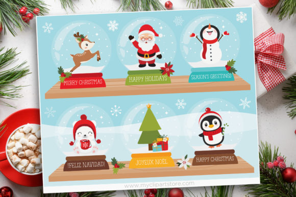 Christmas Snow Globes Clipart: A Must-Have for Festive Graphics
