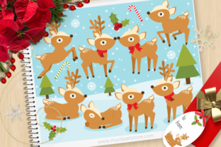 Cute Christmas Reindeer Festive: A Versatile Graphic for Holiday Projects