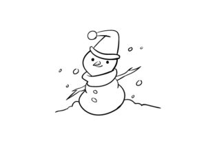 Cute Snowman Christmas Illustration for Creative Crafts and Graphics