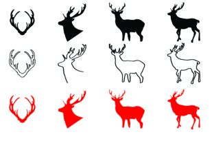 Deers Antlers Christmas Graphics: A Versatile Illustrations Bundle