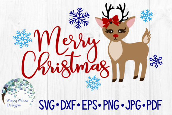 Merry Christmas Rudolph: A Charming Craft Graphics Asset